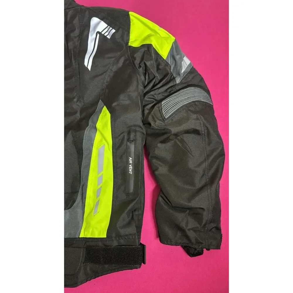 ProFirst Riding Jacket XL Armor Black Neon Yellow Protective New - Picture 7 of 10